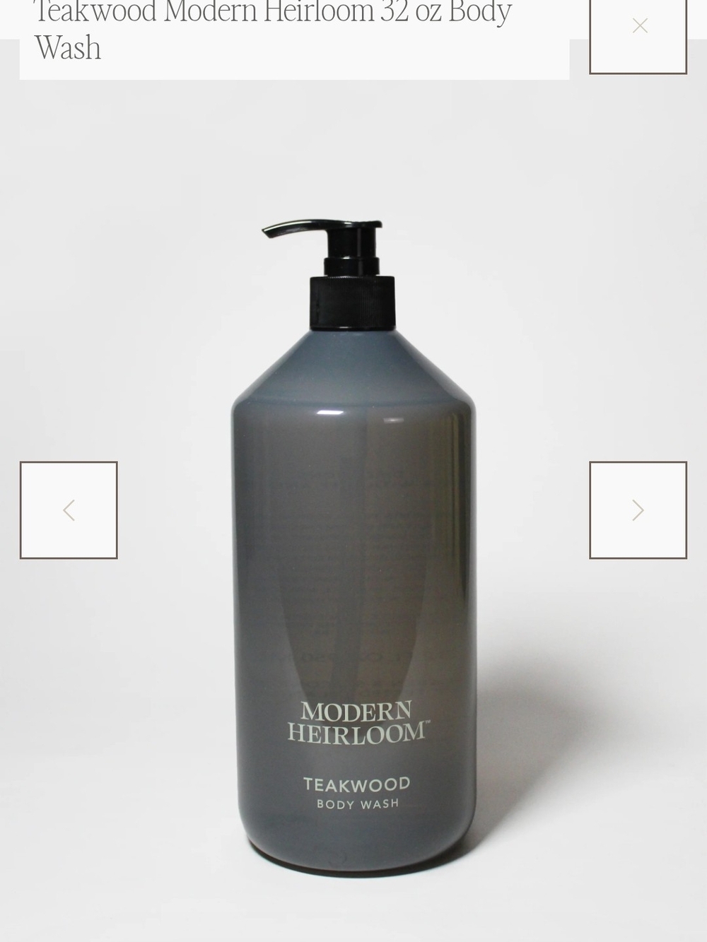 Modern Heirloom Teakwood Body Wash — 32 Fl oz